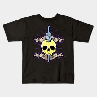 Skull Villain Tattoo 80's Superhero Quote Kids T-Shirt